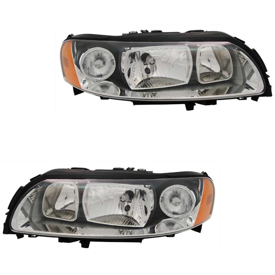 Scheinwerfer Set links & rechts Schwarz H7/H9 für Volvo V70 II SW P80_ S60 I 384 - Bild 1 von 3