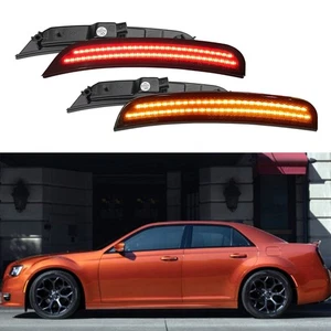 Smoked Lens 2-Row LED Front Side Rear Marker Lights For 2015-21 Chrysler 300 HUS - Picture 1 of 12