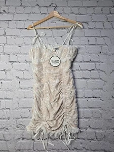 Shareen Collections Bridal Lace Overlay Ruched Detail Dress New Size AU 10 - Picture 1 of 14