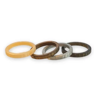 Women's Silicon Weddings Rings Set Of 4 Size 6 - Picture 1 of 3