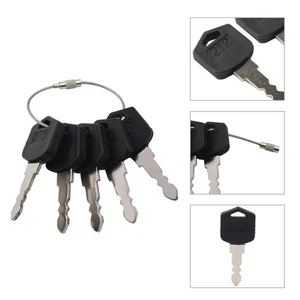 Ignition Key For Daewoo & Doosan Forklift Equipment #D554212 Black 5PCS - Picture 1 of 9