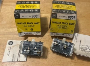 Lot Of Allen Bradley 800T-XD1 Qty 1 And 800T-XD4 Qty 1 Contact Block - Picture 1 of 5