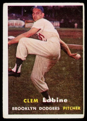 1957 Topps #53 Clem Labine - POOR - Image 1 of 2