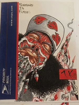 Banksy Arte Original Libro Negro Página Graffiti Muerte NYC MINK Adhesivo ÚNICO EN SU CLASE TK DAYZ Foto 1 de 4