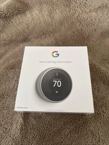 Nest Learning Thermostat T3007ES Stainless Steel - Picture 1 of 4