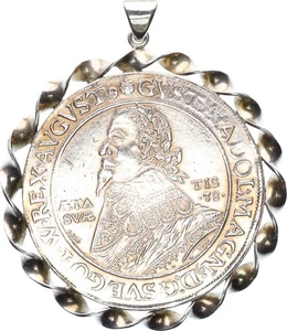 Schmuck Taler 1633 (1974) Osnabrück schwedische Besatzung, Kettenanhänger Silber - Bild 1 von 3