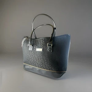 Calvin Klein Monogram Shoulder Bag Travel Laptop Black Pre-Owned good condition - Picture 1 of 11