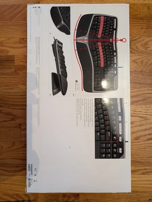 Microsoft Natural Ergonomic Keyboard 4000 v1.0 KU-0462 1048 USB Wired - Open Box - Image 1 of 4