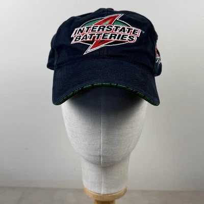 Baterías Interestatales Sombrero Gorra Correa Trasera Para Hombres Azul Marino NASCAR Racing 18 Bobby Labonte Foto 1 de 4