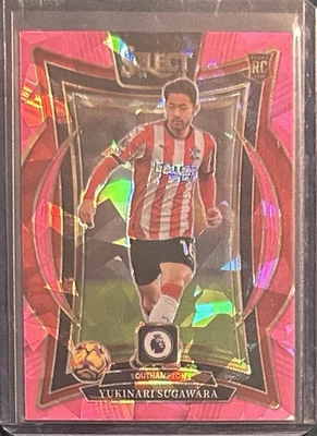 2024-25 Select Premier League - Yukinari Sugawara #46 (RC) Pink Cracked Ice - Image 1 of 2
