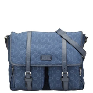 Authentic Gucci GG nylon crossbody shoulder bag messenger 387070 navy Women's - Picture 1 of 24