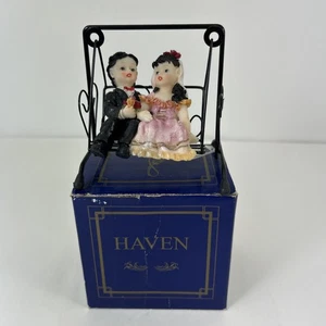 Haven Spanish Bride And Groom On Black Metal Swing - Picture 1 of 17