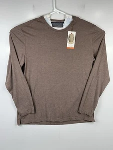 Weatherproof Vintage T-Shirt Men's XXL Long Sleeve Heather Brown Crew Neck - Picture 1 of 9