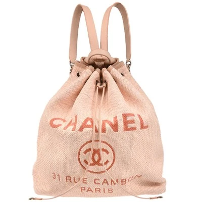 Chanel Pink Deauville Bucket Backpack 176838 - Image 1 of 4
