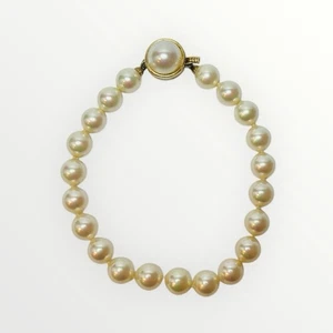 Majorica Sterling 925 Silver Simulated Pearl Bracelet 7.5 in - Picture 1 of 6