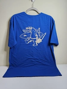 Patagoina Herren Größe Large Surfboard Alligator Kurzarm Tasche T-Shirt blau - Bild 1 von 13