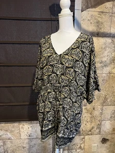 PO Women’s Plus Size 2X Michael Kors with MK Circle Black /Gold - Picture 1 of 11