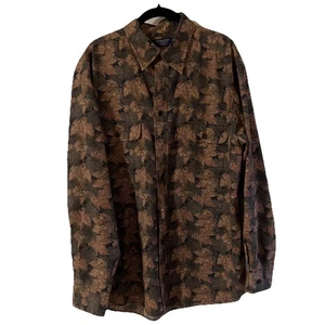 Camisa Roundtree and Yorke Manga Larga Hombre Botón Hojas Wilderness Talla L - Imagen 1 de 15