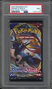 PSA 9 Mint Pokemon Sword & Shield Base Foil Booster Pack Zacian - Picture 1 of 2