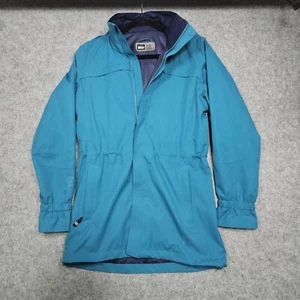 REI Co-Op Women's Full Zip Hooded Wind & Water Proof Blue Rain Jacket XS - Picture 1 of 10