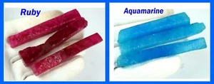 Afrikanischer Rubin & Brasilianischer Aquamarin 360 Kt+/6 Stck. Edelsteinscheibe grob Posten - Bild 1 von 5