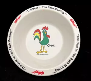 VINTAGE KELLOGG'S MELAMINE CEREAL BOWL CORNY ROOSTER 6 3/8" - Picture 1 of 5