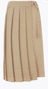 New Marks And Spencer Collection Geometric Print Pleated Wrap Midi Skirt Size 10 - Picture 1 of 4