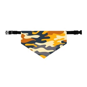 Cuello Bandana Mascota Fondo Amarillo Camuflaje 3 Tallas - Imagen 1 de 9