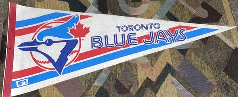 Toronto Blue Jays Vintage 80s Full Size Pennant Canada Joe Carter Roger Clemens Cover