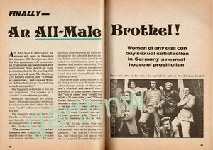 ALL-MALE BROTHEL 1973 PHOTO FEATURE PROSTITUTION OF MEN IN HAMBURG GERMANY - Picture 1 of 1