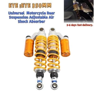 Pair 350MM Rear Air Shock Absorbers for Honda Suzuki Yamaha Kawasaki dirt bikes - Picture 1 of 12