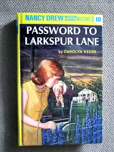Nancy Drew #10 Password to Larkspur Lane by Carolyn Keene Hardback Book - Foto 1 di 4