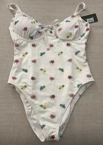 Costume da bagno Kate Spade Cinch pezzo unico nuovo con etichetta $155 L - Foto 1 di 10
