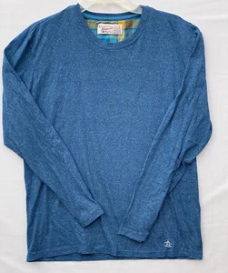 Original Penguin Shirt Mens Medium Blue Pullover - Picture 1 of 7