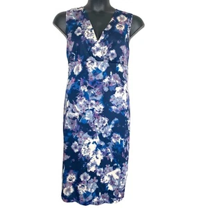 Damen-Midikleid Druckknopf Blumendruck A-Linie Größe 2X - Bild 1 von 9