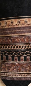 Dani Moda Maschile Vintage 100% Silk Neck Tie Gold Black Ornate Pattern ~EUC~ - Picture 1 of 4