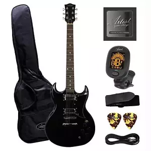 Artist AG1 Black Electric Guitar w/ Humbucker Pickups & Accessories - Picture 1 of 8