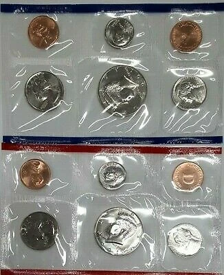 1991 P&D United States 10 Coin BU Mint Set as Issued In OGP W/ Envelope & COA Cover
