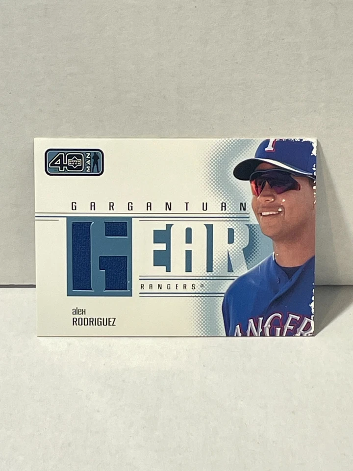 2002 (RANGERS) UD 40-Man Gargantuan Gear #GAR Alex Rodriguez Jsy - Image 1 of 1