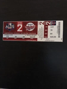 2009 ALDS Series Game 2 Ticket Stub Mn Twins  - Picture 1 of 2