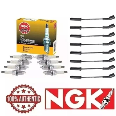 8PCS 9748UU Wires & 41-110 Spark Plugs Set For Chevy GMC 4.8L 5.3L 6.0L V8 NEW - Image 1 of 2