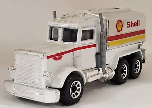 CAMION PETERBILT CITERNE SHELL 1981 MATCHBOX 1/80 SANS BOITE - Foto 1 di 7