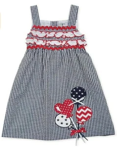 Rare Editions Baby Girl's 2-Piece Festive Patriotic Balloon Dress Set-Size-18M - Picture 1 of 5