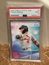 2020 Topps X Steve Aoki Yadier Molina PSA 9 Card Throw Back Thursday Exclusive