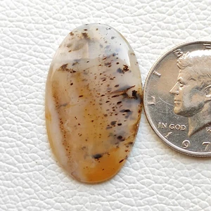 Oval shape 40ct Natural multi colour montana agate cabochon healing stone R11383 - Picture 1 of 5