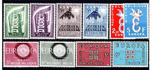 Belgium Europa 1956-57-58-60=63 MNH CV $15 gtc8 - Picture 1 of 1