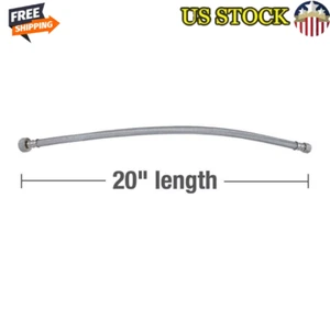 Stainless Steel Faucet Supply Hose IAPMO Approved 20" Length Brass Fittings New - Bild 1 von 5