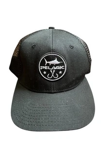 Cappello camionista Pelagic pesca snap back nero logo rete taglia unica - Foto 1 di 6