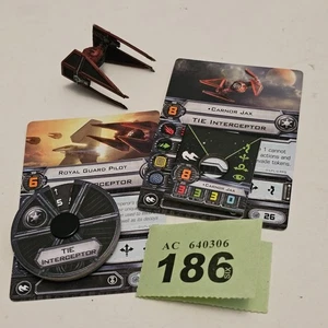 Star Wars X-Wing Miniaturen Spiel Schiff Modell TIE Interceptor Red Carnor Jax 1st - Bild 1 von 9