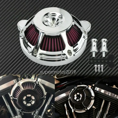 Chrome Stage One Air Cleaner Air Filter Red Fit For Harley Softail FL 2000-2015 - Image 1 of 4